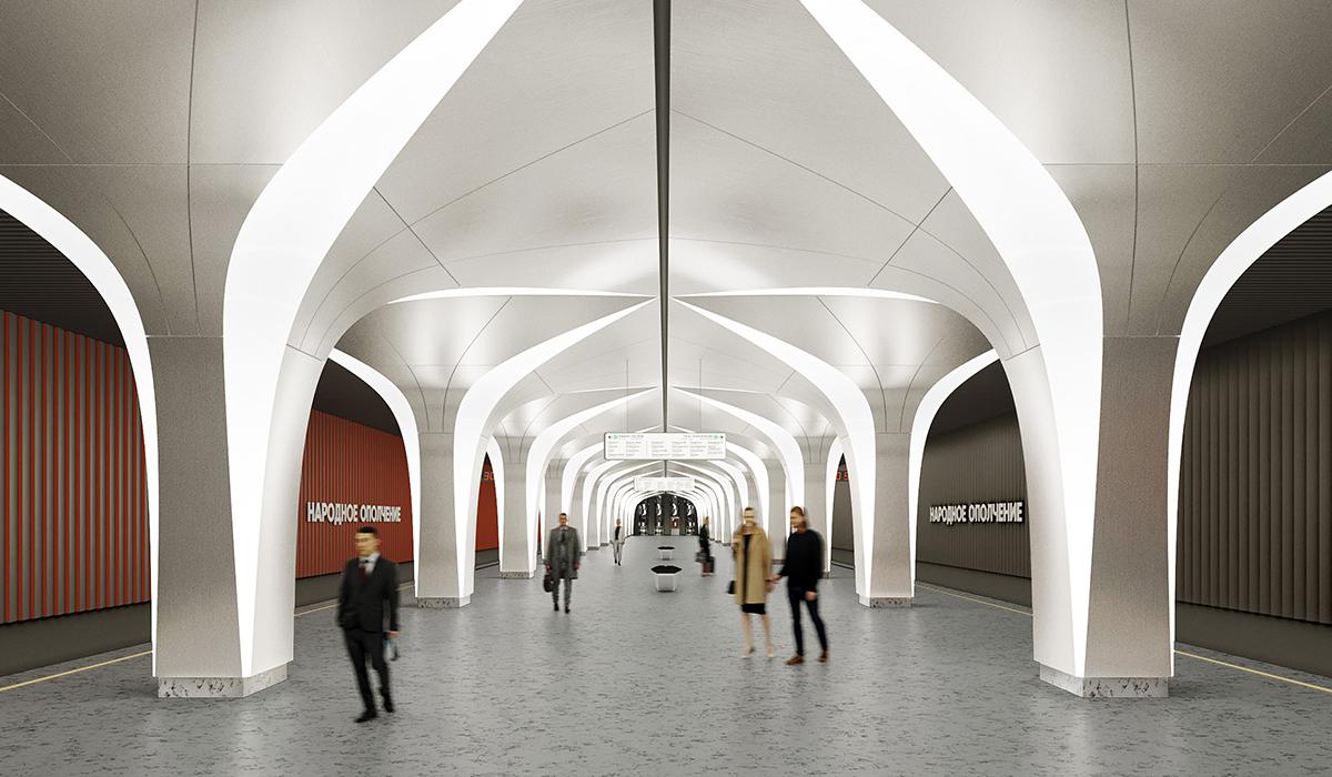 Проект станции метро &laquo;Народное Ополчение&raquo;