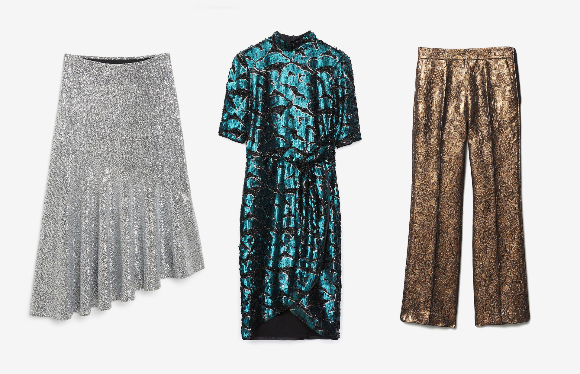 Блестящая идея: платья, юбки и брюки на Новый год
