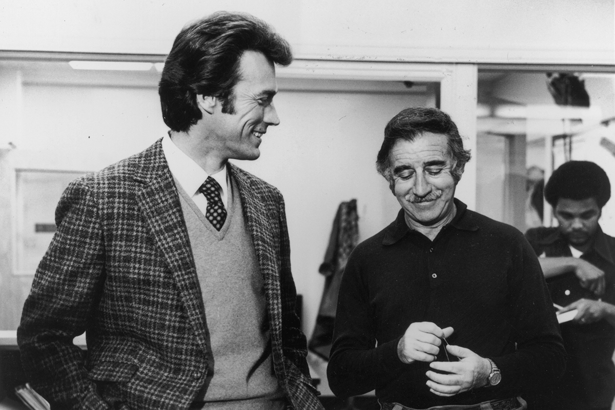 <p>Клинт Иствуд и Дон Сигел на площадке &laquo;Грязного Гарри&raquo; (1971)</p>

<p><br />
&nbsp;</p>