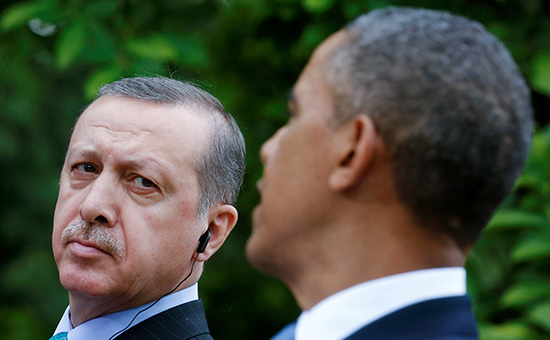 Президент Турции ​Реджеп Тайип Эрдоган и&nbsp;президент США Барак Обама. Архивный кадр


