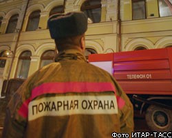 Крупный пожар в жилом здании в центре Москвы