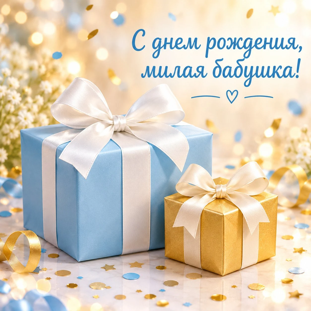 Праздничная открытка с днем рождения бабушке