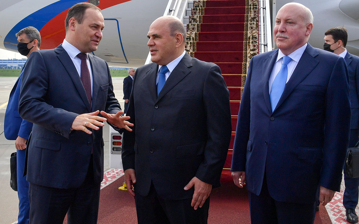 Премьер-министр Михаил Мишустин прилетел в Минск