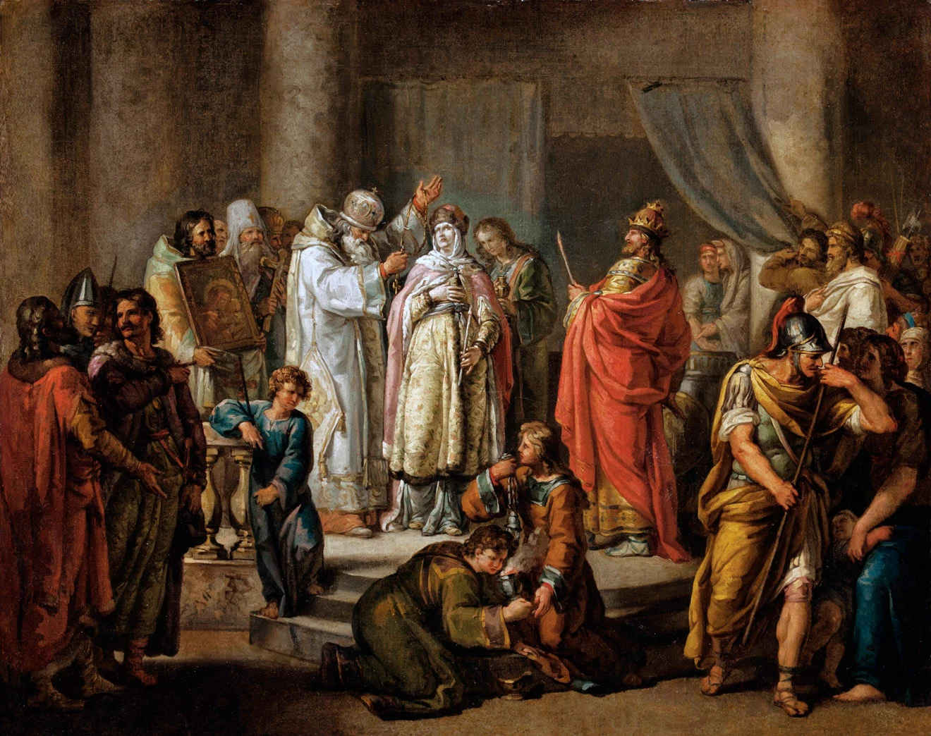<p>Крещение княгини Ольги в Константинополе. Эскиз Ивана Акимова, 1792 год</p>