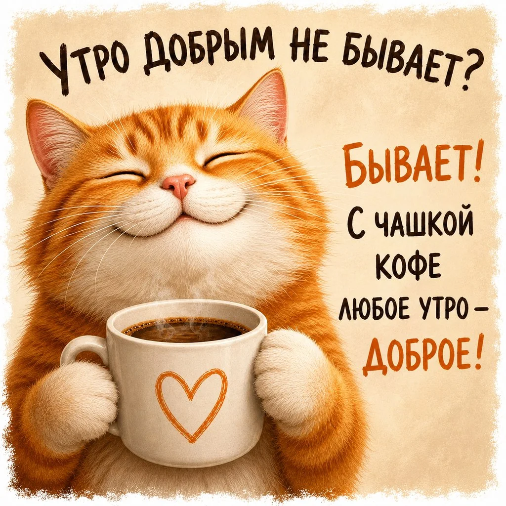 Смешная открытка с добрым утром