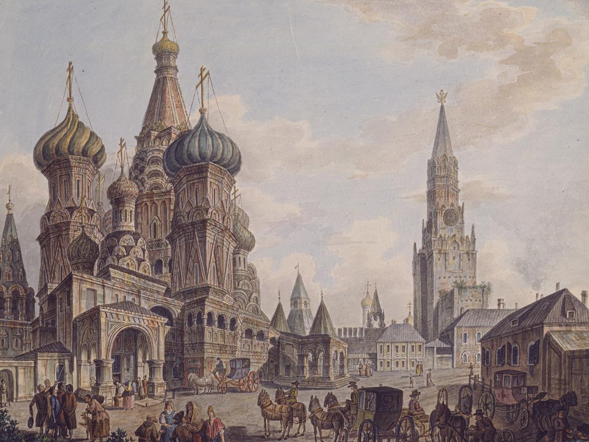 Собор Покрова на Рву (Василия Блаженного).&nbsp;1800-е годы