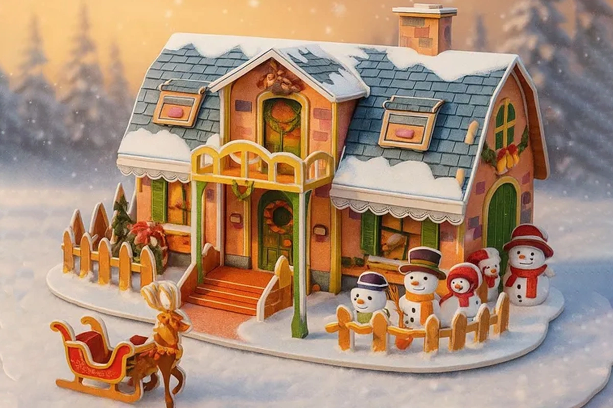 Новогодний 3D-пазл