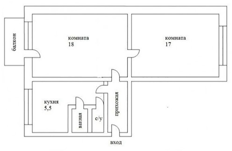 Дизайн двухкомнатной хрущевки с проходными комнатами (73 фото)