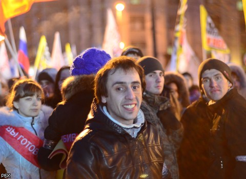 Митинг в поддержку В. Путина на Манежке