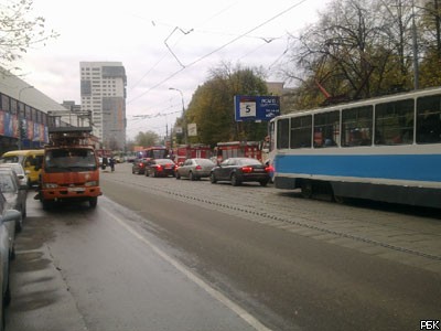 Пожар на улице Орджоникидзе в Москве