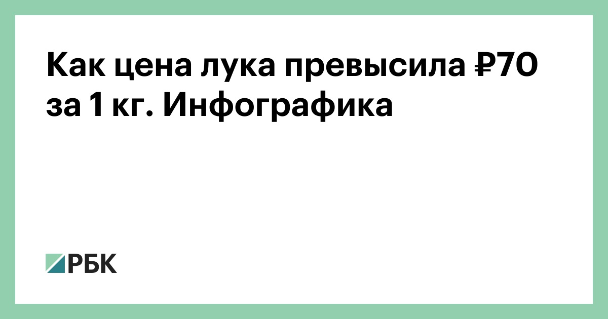 Как цена лука превысила ₽70 за 1 кг. Инфографика — РБК