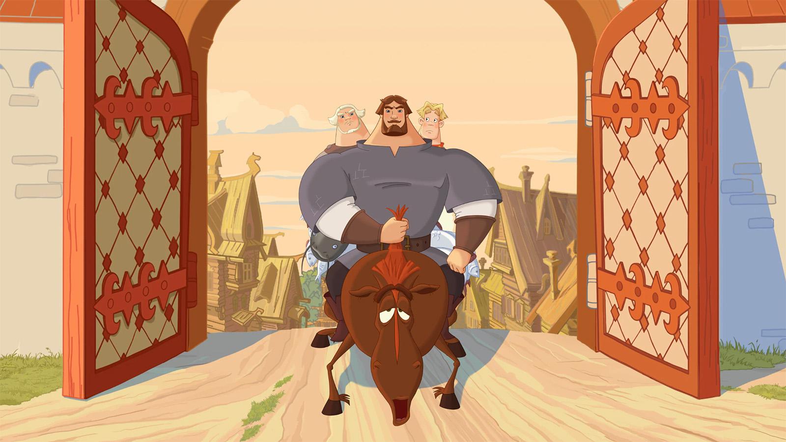 Кадр из анимационного фильма «Три богатыря и Наследница престола»