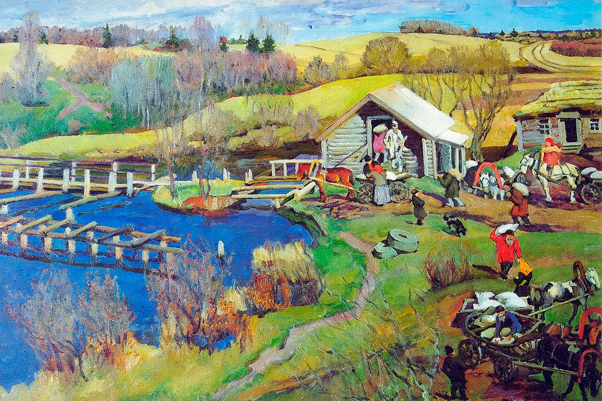 Константин Юон, «Мельница. Октябрь. Лигачево»