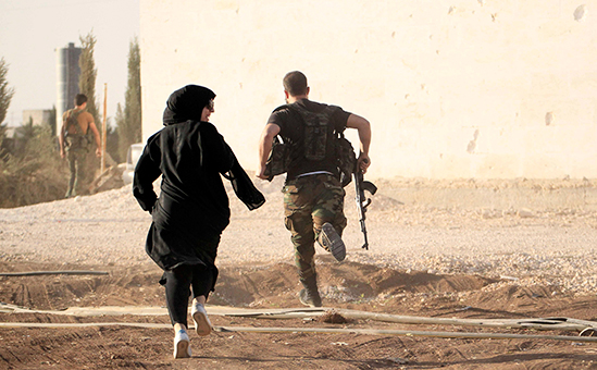 Во время боев на&nbsp;севере Сирии. 2014 года
