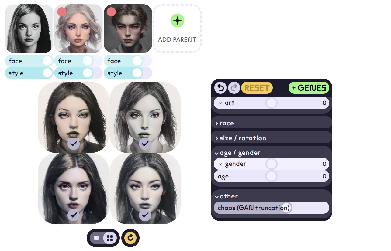 Нейросеть выдала портреты, соединив уже три картинки