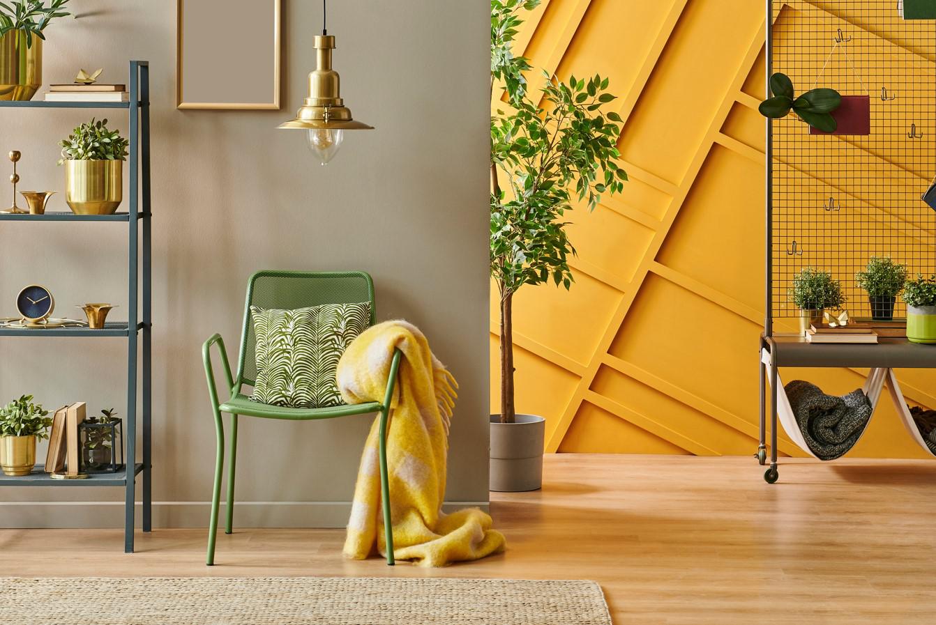 С каким цветом сочетается зеленый в интерьере