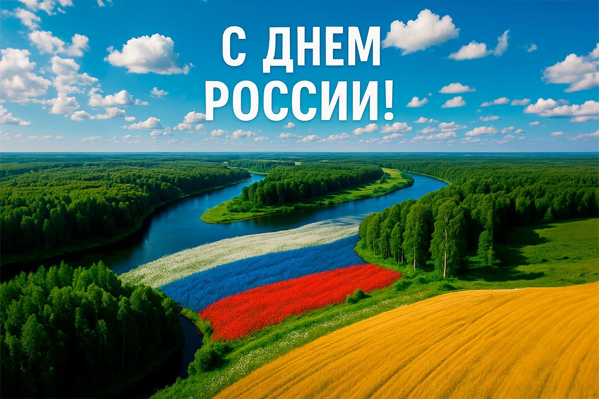 Цветочное поле в форме триколора