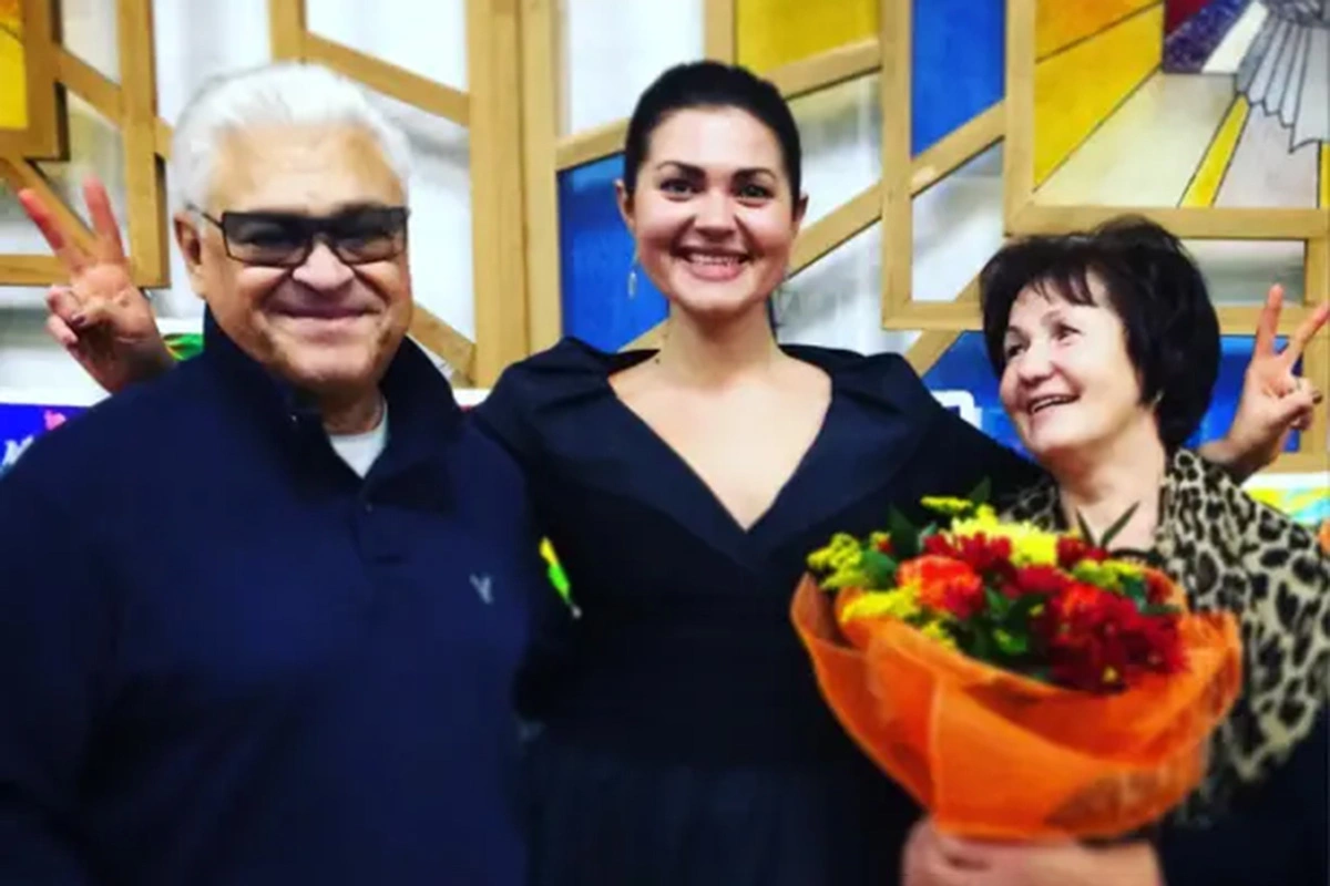 Валентина Курдюкова с мужем Борисом Сандуленко и дочерью Татьяной Сандуленко