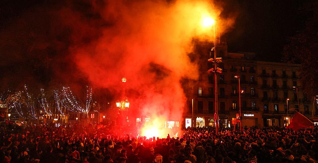 Победа Марокко на ЧМ обернулась беспорядками в Европе. Фоторепортаж