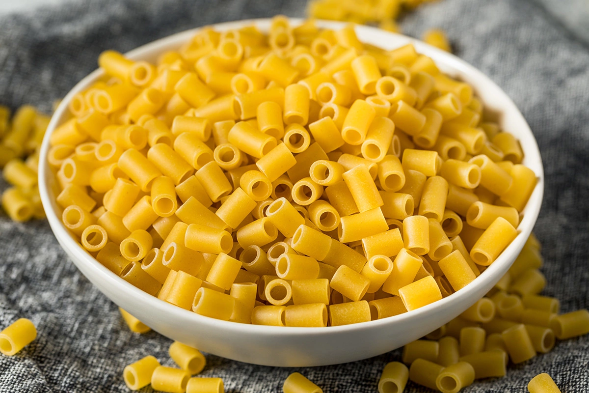 Эти макароны выглядят как небольшие цилиндры
