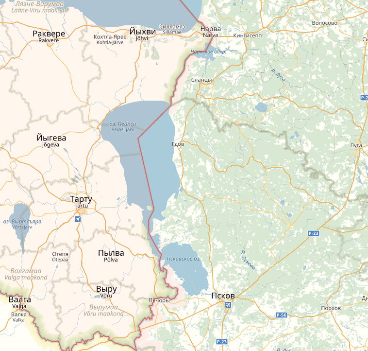 Граница между Россией и Эстонией