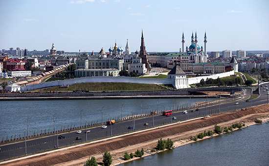 Вид на город Казань, где пройдет двухдневный форум «Евразийская интеграция: достижения и проблемы»