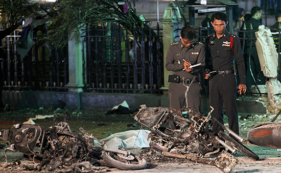 На месте взрыва бомбы в&nbsp;Бангкоке