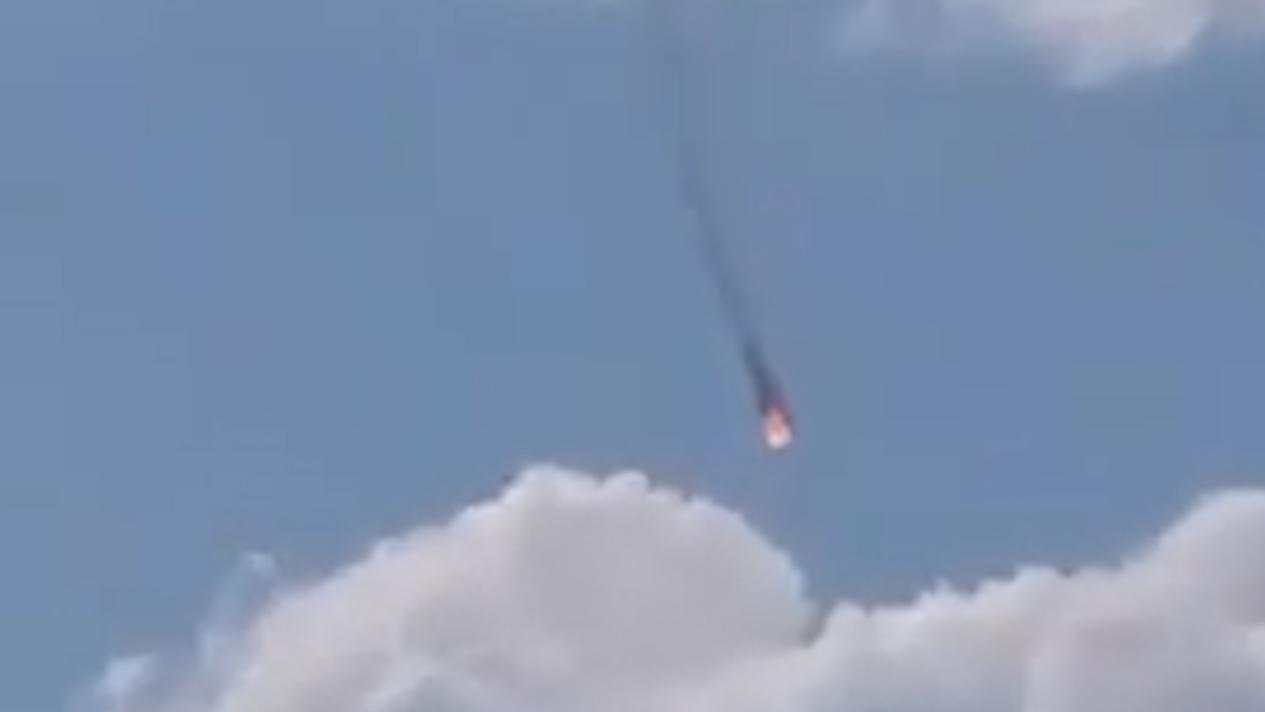Крушение Ми-8 и Су-34 в Брянской области. Видео