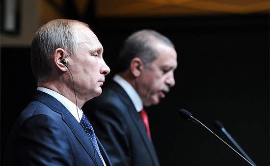Президент России Владимир Путин и&nbsp;президент Турции Реджеп Тайип Эрдоган,&nbsp;1 декабря 2014 года
