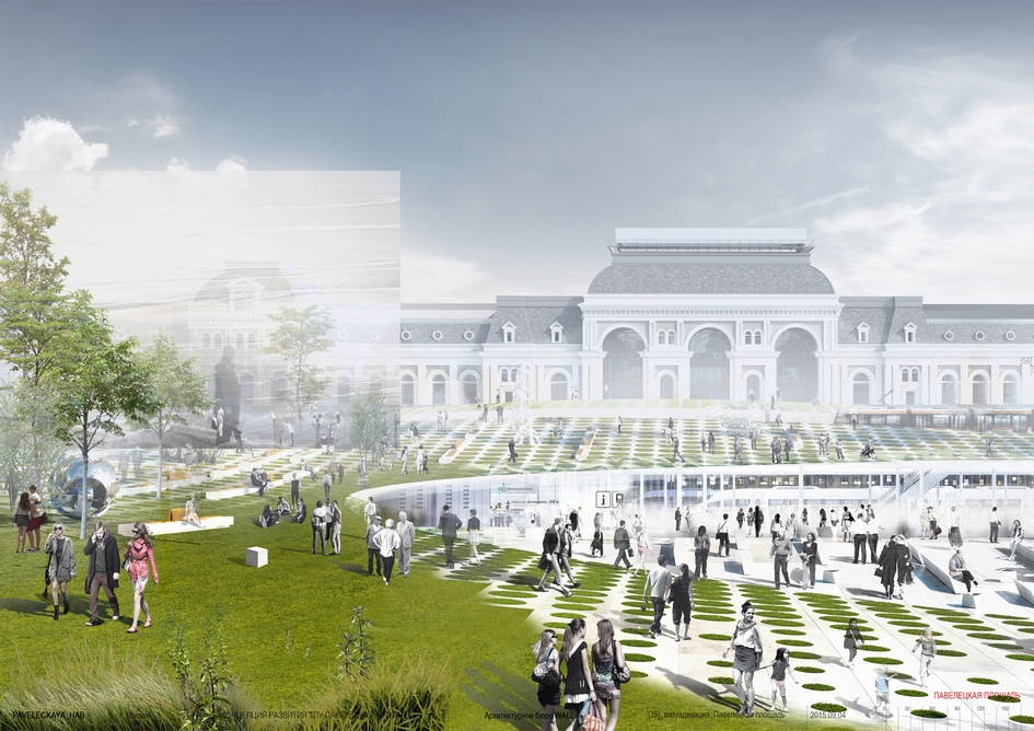 Из портфолио WALL: проект реконструкции площади Павелецкого вокзала