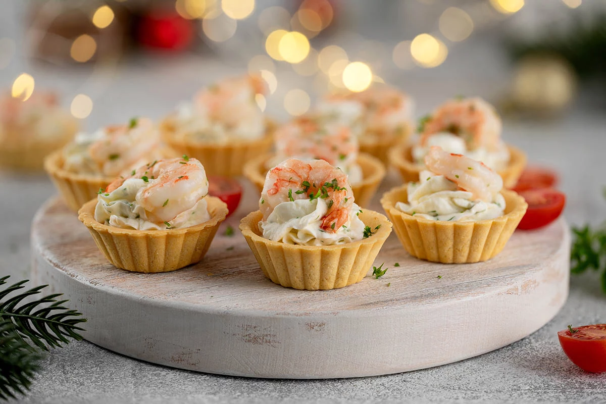 Тарталетки с креветками