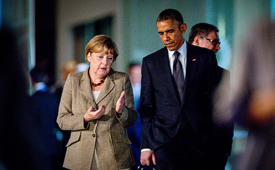 Канцлер ФРГ Ангела Меркель и президент США Барак Обама