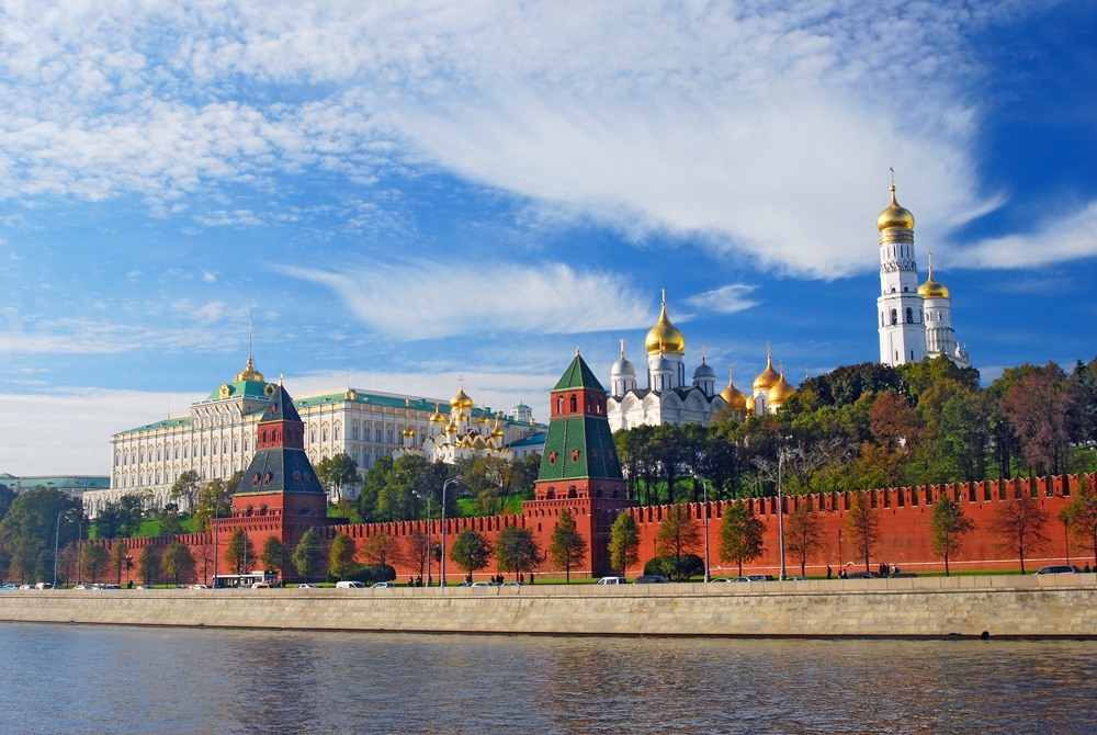 Современный вид на Московский Кремль