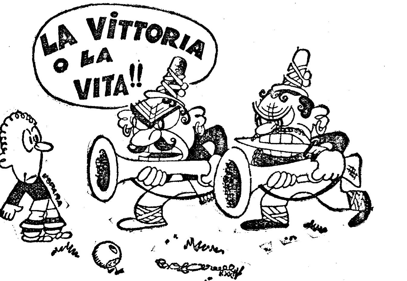 &laquo;Победа или жизнь!&raquo;. Карикатура из испанского журнала