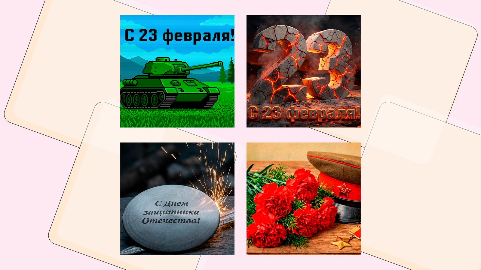 15 вариантов открыток с Днем защитника Отечества в 2026 году