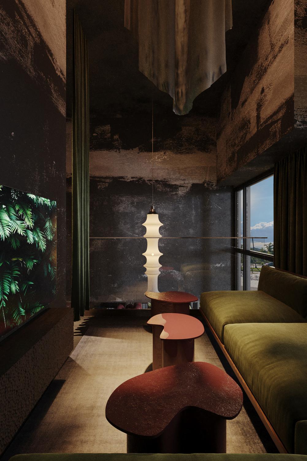 Интерьер кальянной сети «Мята»