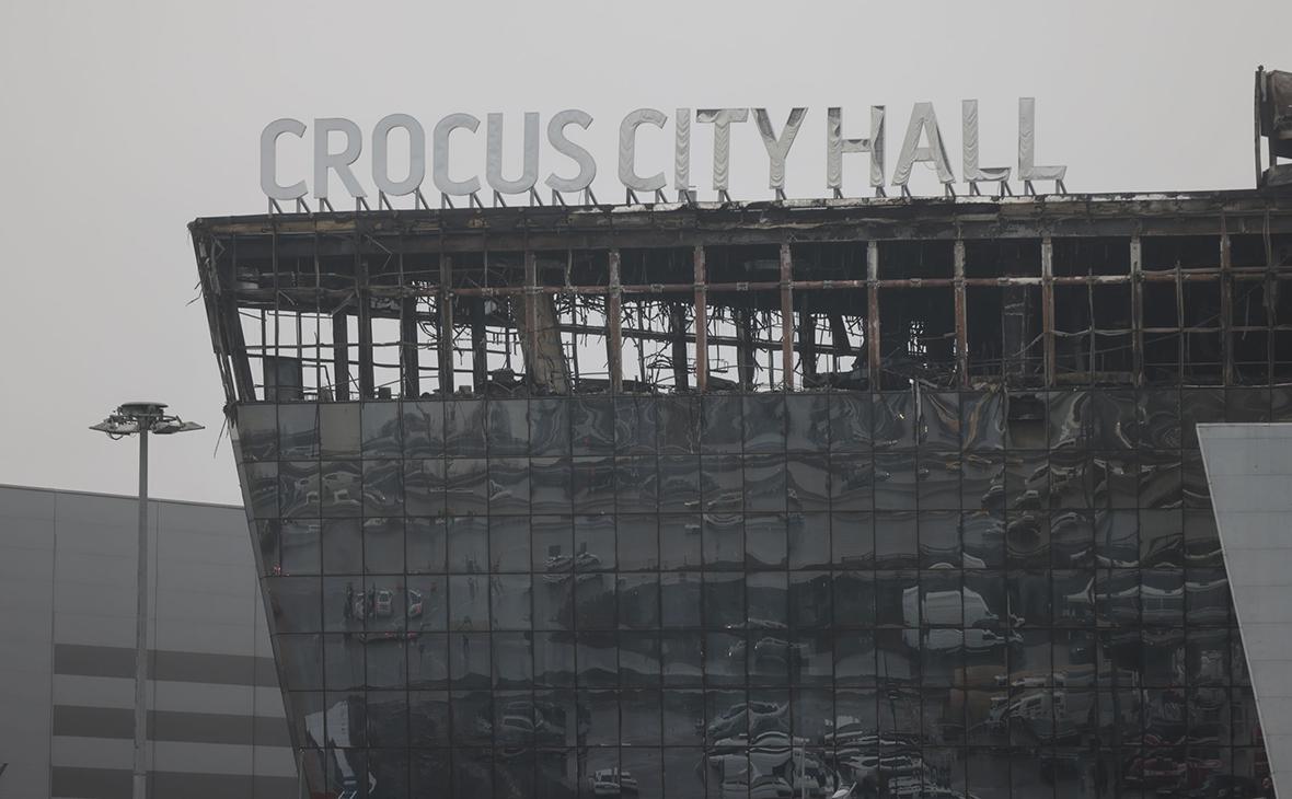 Здание &laquo;Крокус Сити Холла&raquo; после теракта