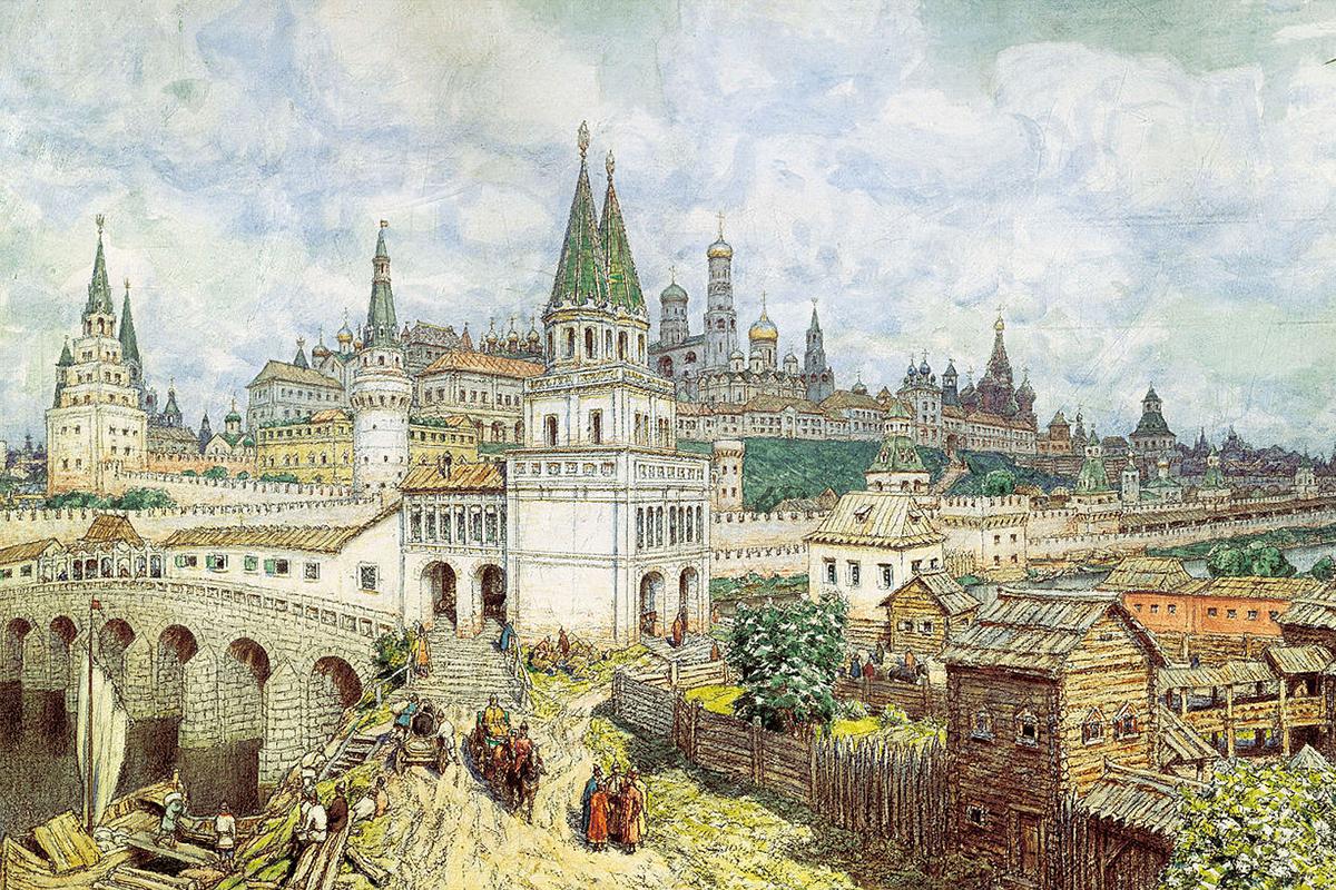 &laquo;Расцвет Кремля. Всехсвятский мост и Кремль в конце XVII века&raquo;. 1922 год