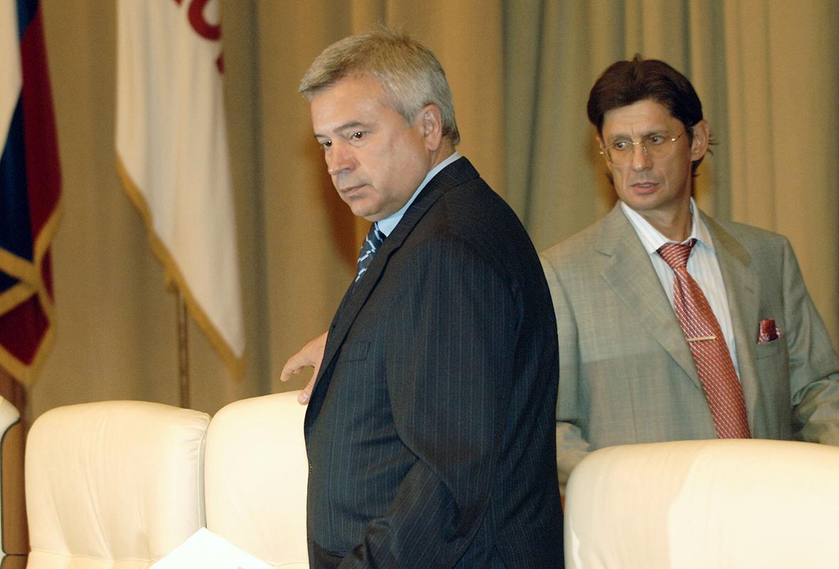 Президент «ЛУКОЙЛа» Вагит Алекперов и вице-президент компании «ЛУКОЙЛ» Леонид Федун