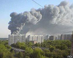 Пожар на северо-востоке Москвы тушили с вертолета
