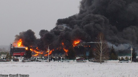 Под Красноярском огонь уничтожил аэропорт