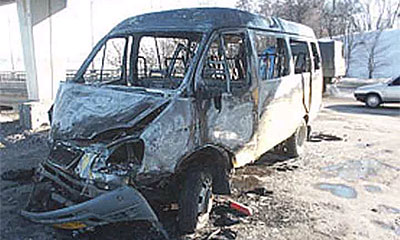 В Москве сгорело маршрутное такси