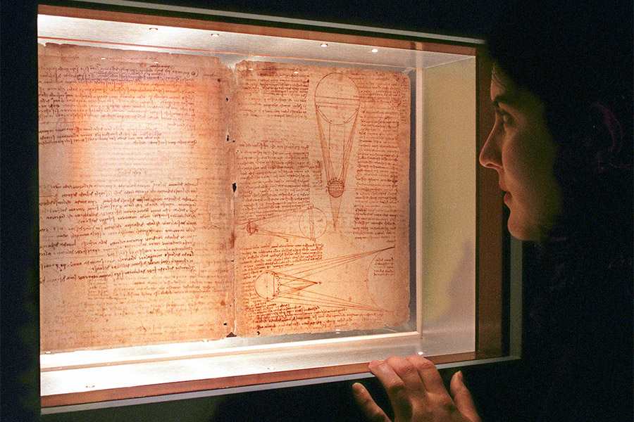 Две страницы из&nbsp;​Лестерского&nbsp;кодекса​&nbsp;Леонардо да Винчи