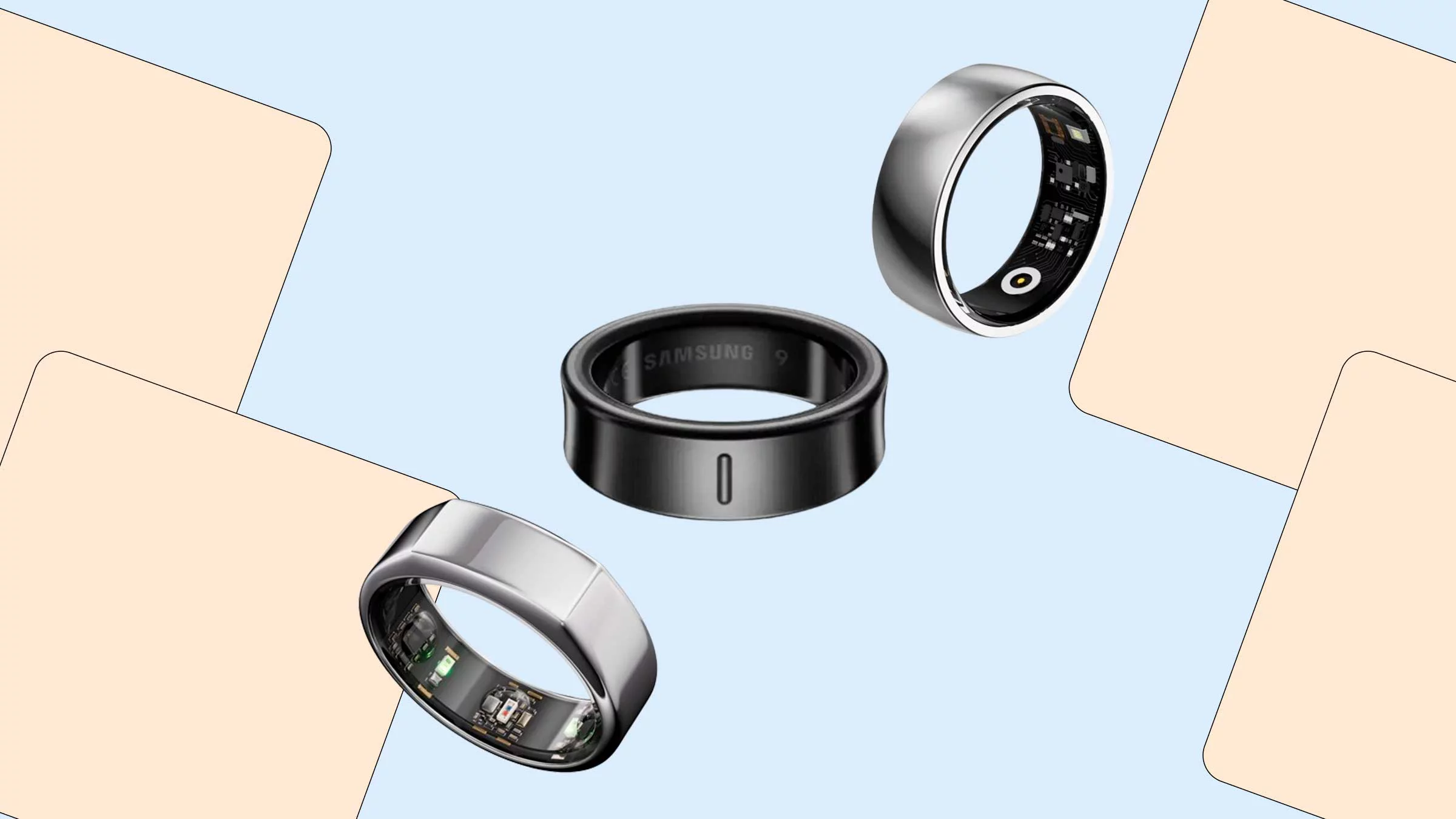 Samsung Galaxy Ring; Oura Ring Generation 3; Sanlepus