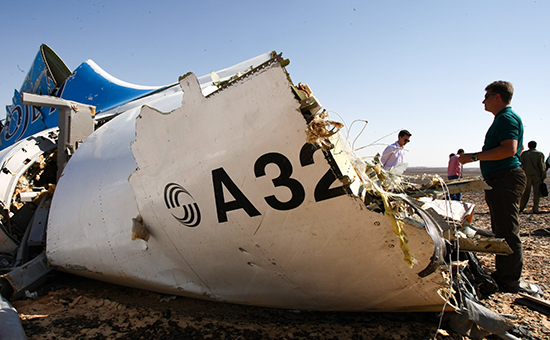 Место крушения российского самолета Airbus A321 в&nbsp;Египте