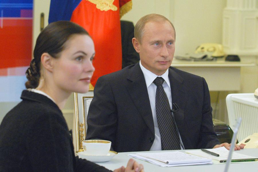 Екатерина Андреева&nbsp;и Владимир Путин, 2003 год