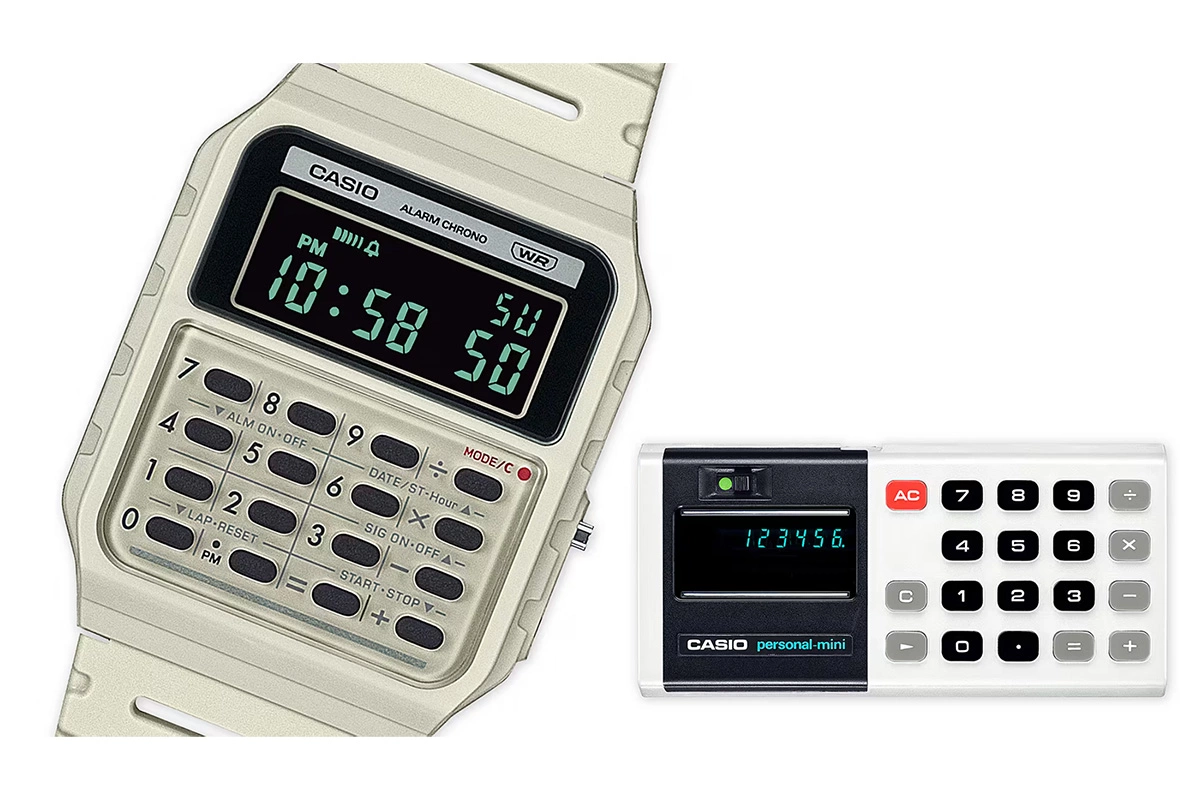 Часы-калькулятор Casio CA53W-8B в ретростиле