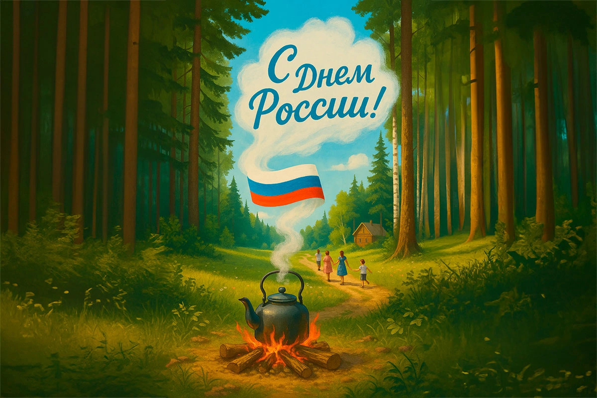 Открытка с Днем России