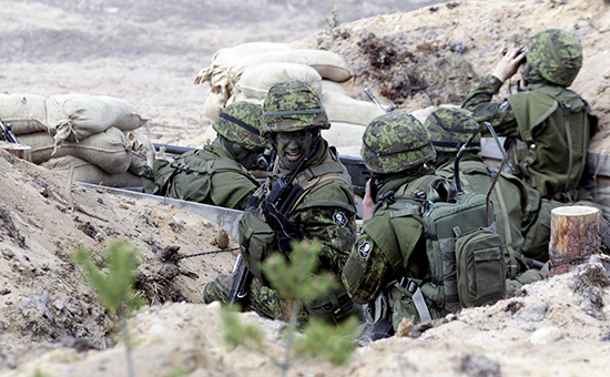 Эстонские солдаты на&nbsp;учениях НАТО, май 2015 года