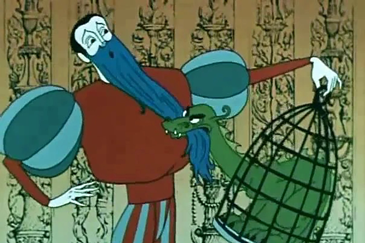 <p>Кадр из мультфильма &laquo;Очень синяя борода&raquo;</p>